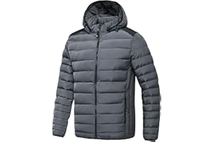 TONY BACKER Giubbotto Invernale Uomo Antivento con Cappuccio Rimovibile Regolabile e Tasche Interne ed Esterne Caldo Morbido Resistente per Quotidiano Lavoro Scuola Moto Bici Attività All'Aperto L1202