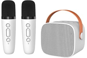 Meltrck Karaoke Infantil 2 Microfonos Inalambricos Karaoke, microfono con Altavoz, Regalos para niñas de 4 5 6 7 8 9 10 11 12 años, Adecuada para Fiestas y Viajes para niños y Adultos, Blanco