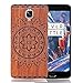 Produktbild CLM-Tech Holz Hülle für OnePlus 3 / 3T natürliche Schutzhülle Blumen Muster braun