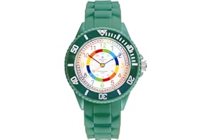 Alienwork Kids Reloj de Aprendizaje Infantil Niño Niña Tiempo de Aprender Impermeable 5 ATM