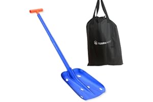 TerraWest Core Plus Avalanche Snow Shovel, Telescopic, Ergonomic T-Grip, Pack Friendly