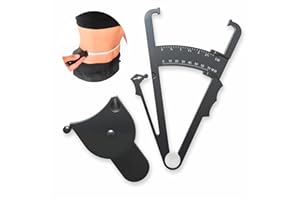 wilcractk Adipómetro y Metro de Costera, Pinza para grasa y cinta métrica De Alta Precisión, Accesorio de Medición del Volumen Corporal con Cinta Flexible Para Fitness, Dieta Y Control Salud Personal