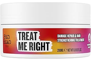 Bed Head by TIGI Treat Me Right Hair Mask – 200ml Deep Conditioning Hair Treatment for Damaged, Dry, Coloured & Chemically-Treated Hair with Intensive Repair, Frizz Control & Nourishing Moisture