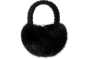 CutitiUU Foldable Winter Bow Earmuffs,Winter Fashion Adjustable Faux Fur EarMuffs Ear Warmers,Ear Muffs for Women Girls,Outdoor Earmuffs