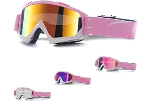 DONGZQAN Skibrille Damen Rosa, Skibrille Brillenträger Damen, Skibrillen Damen Unisex Skibrille Otg Mit Schaumstoffpolsterung, Geeignet für Outdoor-Sportarten