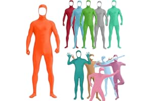 ‎SKFLABOOF Ganzkörperanzug Damen Herren Greenscreen Anzug Zentai Suit Halloween Ganzkörper Slenderman Kostüm Jugendliche Bodysuit Man Catsuit Männer