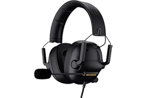 Senzer SG500 Gaming Headset with Noise Cancelling Microphone- Memory Foam Ear Pads-Portable Foldable Headphones for PC, PS4, PS5, Xbox One, Switch