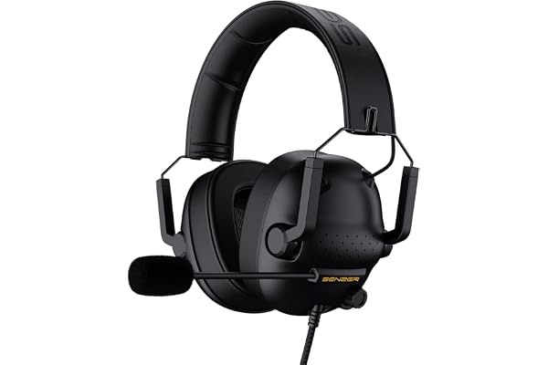 Senzer SG500 Casque de Jeu avec Microphone antibruit et Coussinets Amovibles en Mousse à mémoire de Forme pour PC, PS4, PS5, Xbox One, Switch