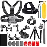 YHTSPORT 20-in-1Accessori per Action Cam per GoPro Hero 12 11 10 9 8 Max 7 6 5 4 Black GoPro 2018 Session Fusion Silver White