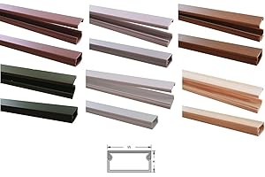 netproshop 1m Kabelkanal 19,1x11mm-Außenmaß selbstklebend, Farbe:Hellbraun Meliert