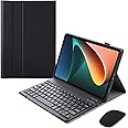 HEUCYL Keyboard Case for Lenovo Tab P12 12.7-inch TB370FU 2023 Release Tablet, Magnetic Detachable Wireless Bluetooth Keyboard, Ultra-Thin and Lightweight Smart Case,Black