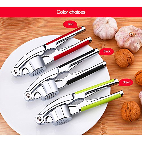dekawei Edelstahl Knoblauchpresse Knoblauch Crusher, Walnuss, offene Werkzeuge, Knoblauch Drücken, Ingwer, Fleischwolf, Crusher, Chopper, Nussknacker grün - 9
