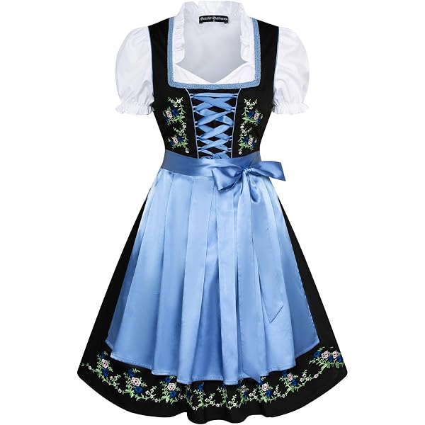 Collier & Boucles D'Oreilles Edelweiss Pour Femme - Bijoux Costume Traditionnel - Pour Fête De La Bière, Dirndl - Argenté