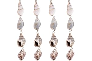 SUNNYCLUE 1 boîte de 10 coquillages de cauris blancs naturels de 2 styles pour fabrication de colliers, bracelets, boucles d'oreilles