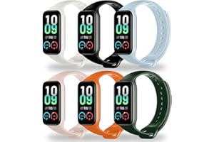 Monuary 6 Pezzi Cinturino Compatibili con Amazfit Band 7, Cinturini di Ricambio per Amazfit Band 7, TPU, Colorati, Lunghezza Regolabile, Confortevole e Traspirante