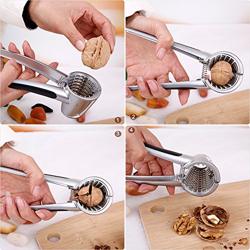Edelstahl Nussknacker, Soriace® Praktisch Nußknacker Walnuss Knacker Flaschenöffner für Küche / Bar (A) - 5