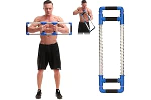 GoFitness Push Down Máquina - Aparato de Musculación para Pectorales en Casa, Ejercicio de Pecho y Brazos - Kit de Gimnasia Portátil con Resistencia de Muelle para el Hogar, Viajes o Exteriores