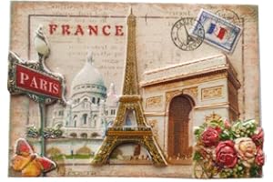 MUYU MAGNET Paryż Francja 3D magnes na lodówkę pamiątkowy prezent, dekoracja domu i kuchni naklejka magnetyczna Paryż Francja kolekcja magnesów na lodówkę