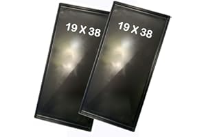 TEGLIEDIROMA Teglia forno 38 x 19 x 2 Cm per pizza professionale, spessore 8/10 alta idratazione focaccia teglia romana [2 Teglie]