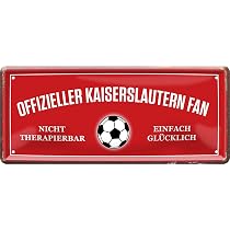 Retro Blechschild 'Ich Bin Kaiserslautern Fan' – 20x30 Cm, Vintage-Design, Witziger Fußball-Spruch