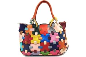 EYSEE Luxueux Sac à bandoulière en cuir sacs à main sac femme sac à bandoulière fleurs en cuir véritable couleurs vives