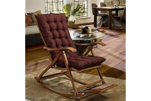 Hoowarm Lounge Rocking Chair Coussin Coussin Bain De Soleil Transat De Jardin Coussin Transat Fauteuil Relax Lounge Épais Pad Coussin De Chaise Longue De Patio Doux Matelas Bain De Soleil