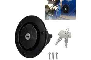 SDKMAH9 Bouchon d'entrée d'eau pour camping-car - En polypropylène - Étanche - Avec clés - Modification de verrouillage - Rénovation par gravité - Installation par gravité - Noir