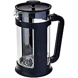 Bialetti Coffee, Pressofiltro French Press per caffè o tè, Contenitore in Vetro Borosilicato, Lavabile in lavastoviglie, 1 li