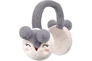 NICEYEA Kinder Winter Ohrenschützer Cartoon Ohrenwärmer Flauschig Plüsch Ohrenklappen Winddicht Warm Fuchs Ohrenschutz Earmuffs für Babys Mädchen Jungen Winteraccessoire Outdoor Skilaufen Camping Radfahren