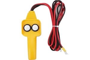 Akozon Controlador con Cable de cabrestante Conjunto de Control Manual Botón pulsador Estilo 12V para cabrestante 1500lbs-5000lbs Mando a Distancia de cabrestante Manual con Agarre de Goma