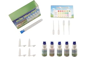 Zilimontt Bodentest-Set NPK pH-Messgerät Lösung 10 ml Landwirtschaft Gartenwerkzeug Schnelle Messung Stickstoff Phosphor Kalium Erkennung Flüssigkeit Tragbar Genaues Fruchtbarkeitstest Set