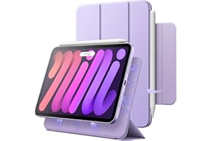 JETech Magnetyczne Etui dla iPad mini (A17 Pro, Model 2024, 7. Generacji) / mini 6 (Model 2021, 6. Generacji), Smukły Case z Funkcją Automatycznego Budzenie/Usypianie (Fiolet)