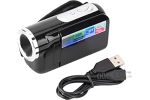EIMSOAH Lecteur Mini DV,Caméscope Vidéo Numérique Portable pour Enfants 16X HD avec écran LCD TFT, Jouet pour Cultiver L'intérêt de l'enfant pour la Photographie, adapté à l'exercice (Noir)