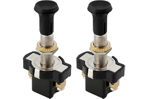eMagTech 2 st tryck-drag-brytare 12 v/24 v 20 mm fordonsmotorcyklar på/av tryckströmbrytare lång gänga tryckdragbrytare för e