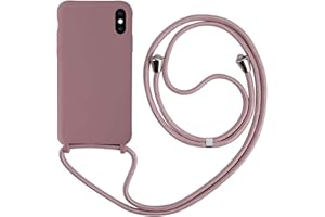 MEVIS - Carcasa Compatible con iPhone X/XS,Collar para Funda de protección de Celular, Fina, antigolpes, Ajustable, Color Lotus
