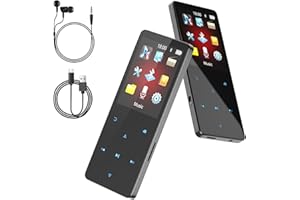 PINHUI 64 GB Reproductor MP3 Bluetooth 5.3 Reproductor MP3 de música portátil mp3 con Radio FM, imágenes, grabaciones, Libros electrónicos, podómetro, Reproductor mp4,Reproductor Musica niños Sonido HiFi