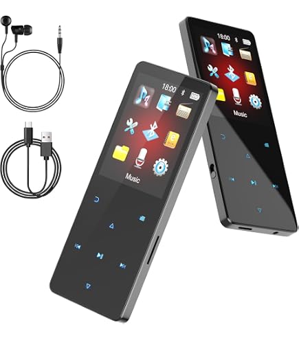 Gueray Lecteur MP3 128 Go Bluetooth 5.0 – HiFi, Haut-Parleur Intégré, Radio FM, Enregistreur Vocal, Carte TF, Idéal Sport & Voyage