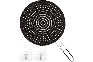 ZAKAZAKA Silikon Spritzschutz für Bratpfanne, 32CM Mehrzweck-Spritzschutz Pfannen, Multi-Use Fettspritzschutz, Lebensmittelsicher & hitzebeständige Universal Pfannenabdeckung