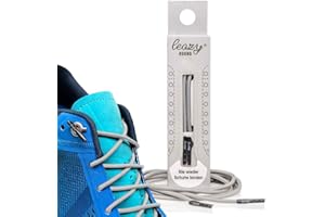 leazy Round Runde Elastische Schnürsenkel zum Einhaken - Gummi Schuhbänder Ohne Binden - Perfekter Sitz und Stabiler Halt für den Sport- und Freizeitbereich