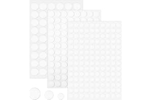 TREETRIBE 290PCS Self Adhesive Screw Caps White,Non-faded White Hole Cover Pvc Dustproof Sticky Screw Covers 12mm, 15mm, 21mm for Furniture Screws & Cabinets,Desk,Wall,Furniture Stickers