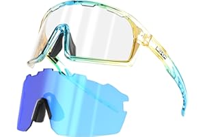 SCVCN Gafas de Ciclismo Fotocromáticas Hombre Mujer Gafas de Sol Deportivas Transparentes Montaña MTB Bicicleta Running Golf
