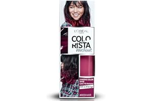L'OREAL PARIS L'Oréal Paris Colorista Washout Vivid Colorazione Capelli Temporanea per Capelli Bruni, Rosso (Red)