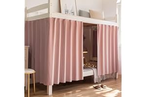 XGOPTS Students Dormitory Bunk Blackout Bed Curtain, Dormitory Bottom Bunk Blackout Bed Curtains Students Single Sleeper Shading Dustproof Bedding for Home School 1.35×2m