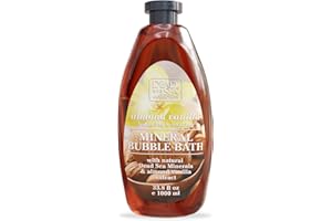 Dead Sea Collection Bain Moussant Amande Vanille pour Femme et Homme – Huile d’Amande et Extrait de Vanille avec Minéraux de la Mer Morte – Hydratation et Soin de la Peau – 1000 ml