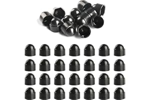 50 St M8 Plastlock, Skruvlock, Lock För Skruvhuvuden | Svart, Plastskydd I Kupolform För Skruvar Med Muttrar, Skyddskåpa För