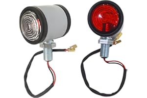 APSMOTIV Tractor Rear Lights 2X Side Indicator Lamp Flasher Light Tractor 2N 9N 8N 600 800 Naa Grey Tractor Headlight Butler 310066F Butler Style Assembly With 12V Bulbs