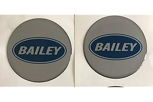SCOOBY DESIGNS BAILEY CARAVAN MOTORHOME ALLOY WHEEL CENTRE CAP STICKERS BADGE DENT SCRATCH COVER SILVER BLUE X2 (60MM)