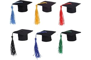 Spldsun 6 Stücke Weinflasche Deko Doctor Hut, Abschlusskappe Weindeckel, Form mit Quasten für Graduation Party