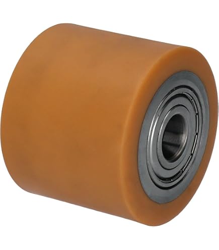TRANSPALLET ruolo Rotolo poliammide/Nylon 82 X 90 mm, foro 17 con cuscinetto a sfera Rotolo di ricambio