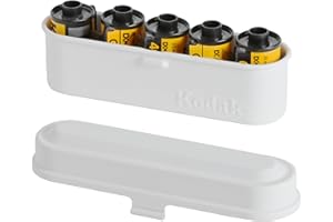 Kodak Étui pour 5 Rouleaux de Film 35 mm - Boîtier Compact en Acier rétro pour Trier et protéger Les Rouleaux de Film (Film Non Inclus)